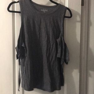 Grey off the shoulder T-shirt